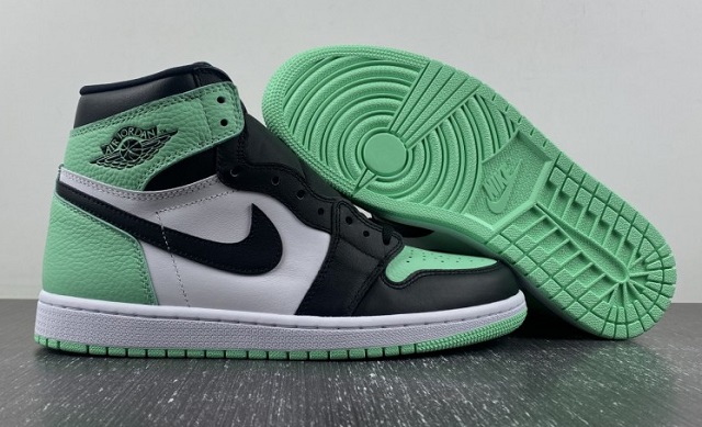 Women Jordan Shoes 1 Grade AAA Green Glow - Click Image to Close